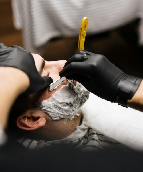 Shaving beard